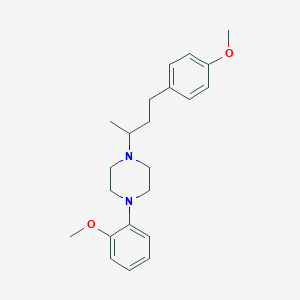 molecular formula C22H30N2O2 B4914017 1-(2-methoxyphenyl)-4-[3-(4-methoxyphenyl)-1-methylpropyl]piperazine 