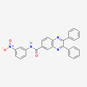 N-(3-nitrophenyl)-2,3-diphenyl-6-quinoxalinecarboxamide