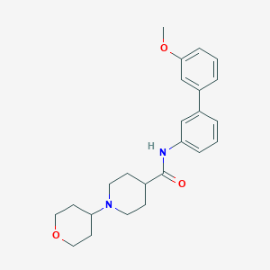 molecular formula C24H30N2O3 B4914026 N-(3'-methoxy-3-biphenylyl)-1-(tetrahydro-2H-pyran-4-yl)-4-piperidinecarboxamide 