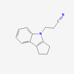 molecular formula C14H14N2 B4914054 3-(2,3-dihydrocyclopenta[b]indol-4(1H)-yl)propanenitrile 