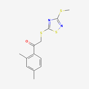 1-(2,4-dimethylphenyl)-2-{[3-(methylthio)-1,2,4-thiadiazol-5-yl]thio}ethanone