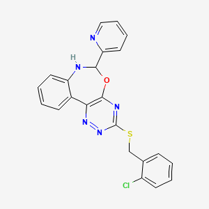 2-Chlorobenzyl [6-(2-pyridyl)-6,7-dihydro[1,2,4]triazino[5,6-D][3,1]benzoxazepin-3-YL] sulfide