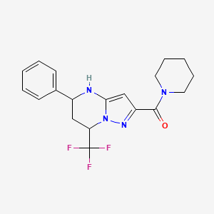 [5-Phenyl-7-(trifluoromethyl)-4,5,6,7-tetrahydropyrazolo[1,5-a]pyrimidin-2-yl]-piperidin-1-ylmethanone