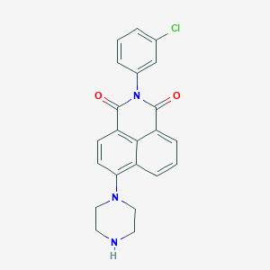 molecular formula C22H18ClN3O2 B4914105 2-(3-Chlorophenyl)-6-piperazin-1-ylbenzo[de]isoquinoline-1,3-dione 