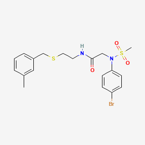 2-(4-bromo-N-methylsulfonylanilino)-N-[2-[(3-methylphenyl)methylsulfanyl]ethyl]acetamide