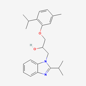 molecular formula C23H30N2O2 B4914134 1-(2-isopropyl-1H-benzimidazol-1-yl)-3-(2-isopropyl-5-methylphenoxy)-2-propanol 