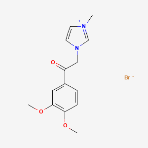 1-(3,4-Dimethoxyphenyl)-2-(3-methylimidazol-3-ium-1-yl)ethanone;bromide