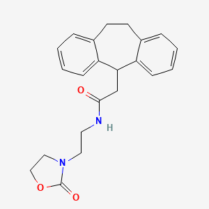 2-(10,11-dihydro-5H-dibenzo[a,d][7]annulen-5-yl)-N-[2-(2-oxo-1,3-oxazolidin-3-yl)ethyl]acetamide