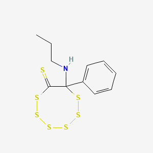 molecular formula C11H13NS7 B4914187 8-phenyl-8-(propylamino)-1,2,3,4,5,6-hexathiocane-7-thione 