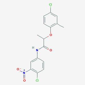 molecular formula C16H14Cl2N2O4 B4914215 2-(4-chloro-2-methylphenoxy)-N-(4-chloro-3-nitrophenyl)propanamide 