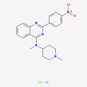 molecular formula C21H24ClN5O2 B4914218 N-methyl-N-(1-methyl-4-piperidinyl)-2-(4-nitrophenyl)-4-quinazolinamine hydrochloride 