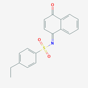 molecular formula C18H15NO3S B491422 4-ethyl-N-(4-oxonaphthalen-1-ylidene)benzenesulfonamide CAS No. 463353-05-1