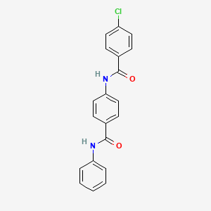 molecular formula C20H15ClN2O2 B4914223 N-[4-(anilinocarbonyl)phenyl]-4-chlorobenzamide 