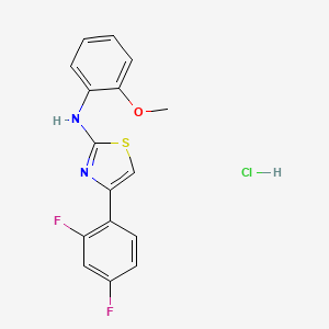 4-(2,4-difluorophenyl)-N-(2-methoxyphenyl)-1,3-thiazol-2-amine;hydrochloride