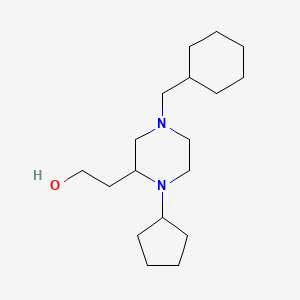 2-[4-(cyclohexylmethyl)-1-cyclopentyl-2-piperazinyl]ethanol