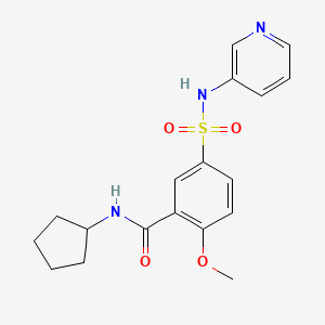 N-cyclopentyl-2-methoxy-5-(pyridin-3-ylsulfamoyl)benzamide