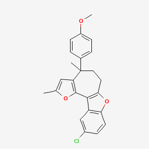 molecular formula C24H21ClO3 B4914273 15-chloro-7-(4-methoxyphenyl)-4,7-dimethyl-3,11-dioxatetracyclo[8.7.0.02,6.012,17]heptadeca-1(10),2(6),4,12(17),13,15-hexaene 