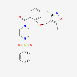 molecular formula C24H27N3O5S B4914276 {2-[(3,5-DIMETHYL-4-ISOXAZOLYL)METHOXY]PHENYL}{4-[(4-METHYLPHENYL)SULFONYL]PIPERAZINO}METHANONE 