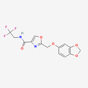 2-[(1,3-benzodioxol-5-yloxy)methyl]-N-(2,2,2-trifluoroethyl)-1,3-oxazole-4-carboxamide