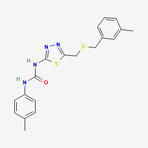 1-(5-{[(3-Methylbenzyl)sulfanyl]methyl}-1,3,4-thiadiazol-2-yl)-3-(4-methylphenyl)urea