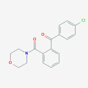 molecular formula C18H16ClNO3 B491430 (4-Chlorophenyl)[2-(morpholin-4-ylcarbonyl)phenyl]methanone CAS No. 333766-00-0