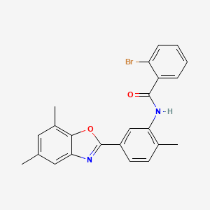 2-bromo-N-[5-(5,7-dimethyl-1,3-benzoxazol-2-yl)-2-methylphenyl]benzamide