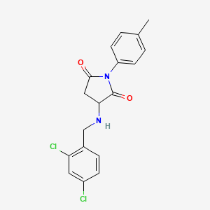 3-[(2,4-Dichlorophenyl)methylamino]-1-(4-methylphenyl)pyrrolidine-2,5-dione