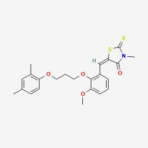 molecular formula C23H25NO4S2 B4914317 (5E)-5-[[2-[3-(2,4-dimethylphenoxy)propoxy]-3-methoxyphenyl]methylidene]-3-methyl-2-sulfanylidene-1,3-thiazolidin-4-one 