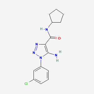 5-amino-1-(3-chlorophenyl)-N-cyclopentyl-1H-1,2,3-triazole-4-carboxamide