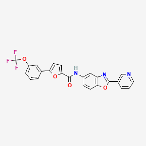 N-[2-(pyridin-3-yl)-1,3-benzoxazol-5-yl]-5-[3-(trifluoromethoxy)phenyl]furan-2-carboxamide