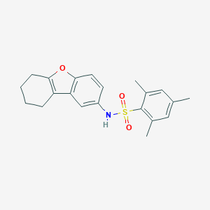 molecular formula C21H23NO3S B491434 2,4,6-trimethyl-N-(6,7,8,9-tetrahydrodibenzofuran-2-yl)benzenesulfonamide CAS No. 406474-58-6