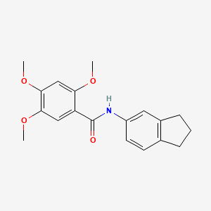 N-(2,3-dihydro-1H-inden-5-yl)-2,4,5-trimethoxybenzamide