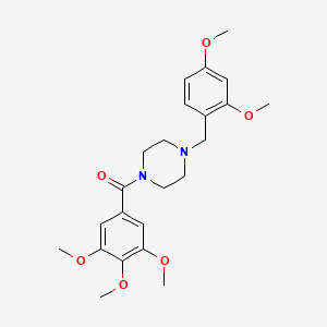 molecular formula C23H30N2O6 B4914383 1-[(2,4-DIMETHOXYPHENYL)METHYL]-4-(3,4,5-TRIMETHOXYBENZOYL)PIPERAZINE 