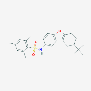 molecular formula C25H31NO3S B491439 N-(8-叔丁基-6,7,8,9-四氢二苯并呋喃-2-基)-2,4,6-三甲基苯磺酰胺 CAS No. 442535-88-8