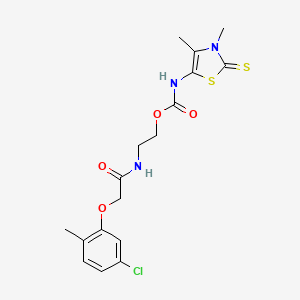 2-{[(5-chloro-2-methylphenoxy)acetyl]amino}ethyl (3,4-dimethyl-2-thioxo-2,3-dihydro-1,3-thiazol-5-yl)carbamate