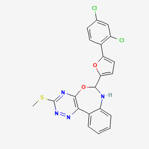 6-[5-(2,4-Dichlorophenyl)furan-2-yl]-3-methylsulfanyl-6,7-dihydro-[1,2,4]triazino[5,6-d][3,1]benzoxazepine