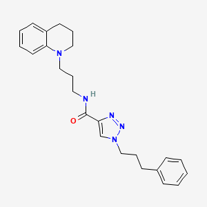 N-[3-(3,4-dihydro-2H-quinolin-1-yl)propyl]-1-(3-phenylpropyl)triazole-4-carboxamide