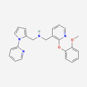 molecular formula C23H22N4O2 B4914435 1-[2-(2-methoxyphenoxy)-3-pyridinyl]-N-{[1-(2-pyridinyl)-1H-pyrrol-2-yl]methyl}methanamine 