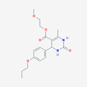 2-Methoxyethyl 6-methyl-2-oxo-4-(4-propoxyphenyl)-1,2,3,4-tetrahydropyrimidine-5-carboxylate