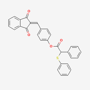 4-[(1,3-dioxo-1,3-dihydro-2H-inden-2-ylidene)methyl]phenyl phenyl(phenylthio)acetate