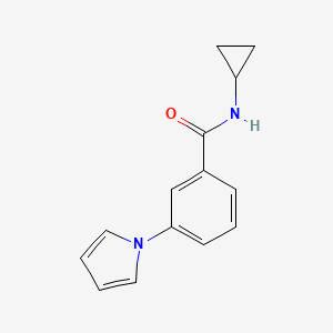 molecular formula C14H14N2O B4914464 N-cyclopropyl-3-(1H-pyrrol-1-yl)benzamide 