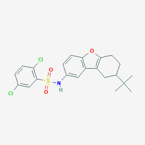 molecular formula C22H23Cl2NO3S B491450 N-(8-tert-butyl-6,7,8,9-tetrahydrodibenzofuran-2-yl)-2,5-dichlorobenzenesulfonamide CAS No. 442535-90-2