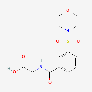 molecular formula C13H15FN2O6S B4914506 2-[(2-Fluoro-5-morpholin-4-ylsulfonylbenzoyl)amino]acetic acid 