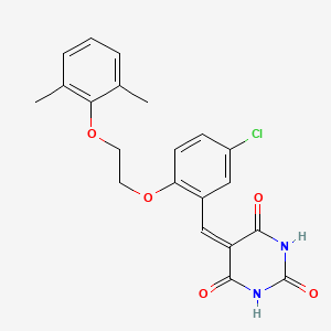 5-[[5-Chloro-2-[2-(2,6-dimethylphenoxy)ethoxy]phenyl]methylidene]-1,3-diazinane-2,4,6-trione