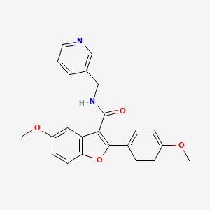 5-methoxy-2-(4-methoxyphenyl)-N-(pyridin-3-ylmethyl)-1-benzofuran-3-carboxamide