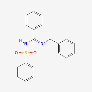 molecular formula C20H18N2O2S B4914524 N-(Benzylamino-phenyl-methylene)-benzenesulfonamide 