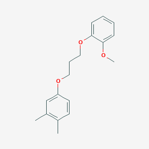 molecular formula C18H22O3 B4914526 4-[3-(2-methoxyphenoxy)propoxy]-1,2-dimethylbenzene 