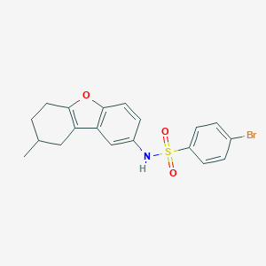 molecular formula C19H18BrNO3S B491454 4-溴-N-(8-甲基-6,7,8,9-四氢二苯并呋喃-2-基)苯磺酰胺 CAS No. 406474-67-7