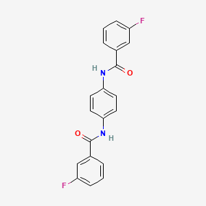 molecular formula C20H14F2N2O2 B4914542 3-fluoro-N-[4-[(3-fluorobenzoyl)amino]phenyl]benzamide 