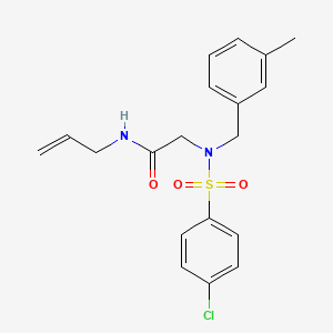 2-[(4-chlorophenyl)sulfonyl-[(3-methylphenyl)methyl]amino]-N-prop-2-enylacetamide